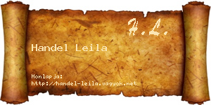 Handel Leila névjegykártya